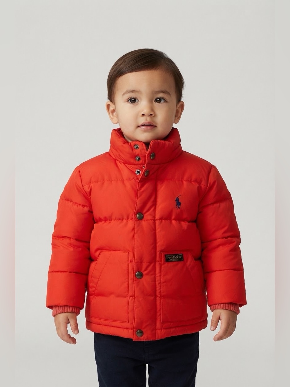 Polo Ralph Lauren Red Puffer Jacket Toddler 2T Vintage Style Winter Coat